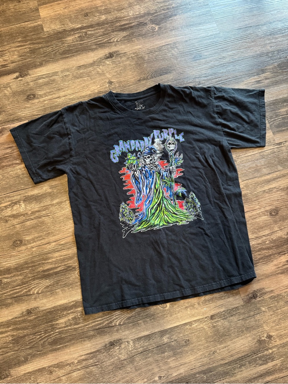 GranDaddy Purple Faded Black T-shirt Size L Short Sleeve Tee Graphic Print